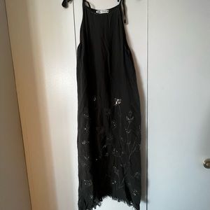 Zara boho dress with sequin details size small
